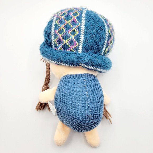 Lissi Puppe Kawaii Girl Soft Plush Anime Doll Knit Beanie Waffle Knit 10" - Picture 5 of 8